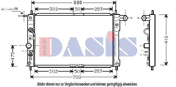 AKS DASIS radiatorius, variklio aušinimas 510006N